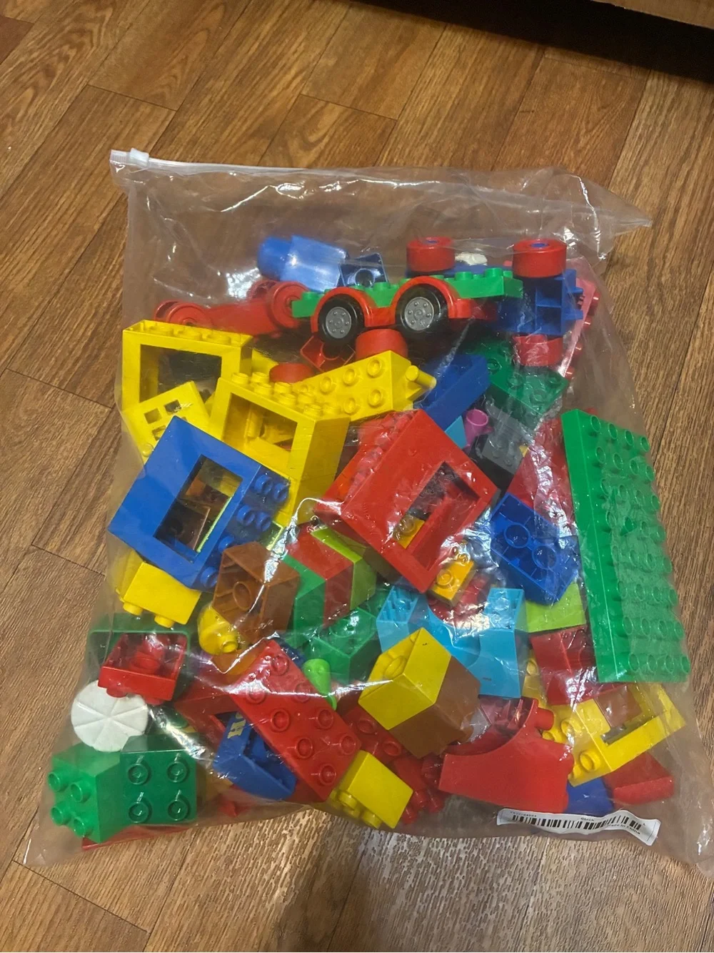 Lego Duplo Colorful Kids Building Block Bag - Red, Blue, Green, Yellow